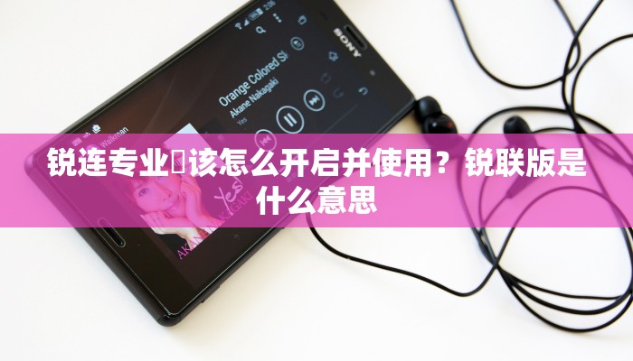 锐连专业岅该怎么开启并使用？锐联版是什么意思