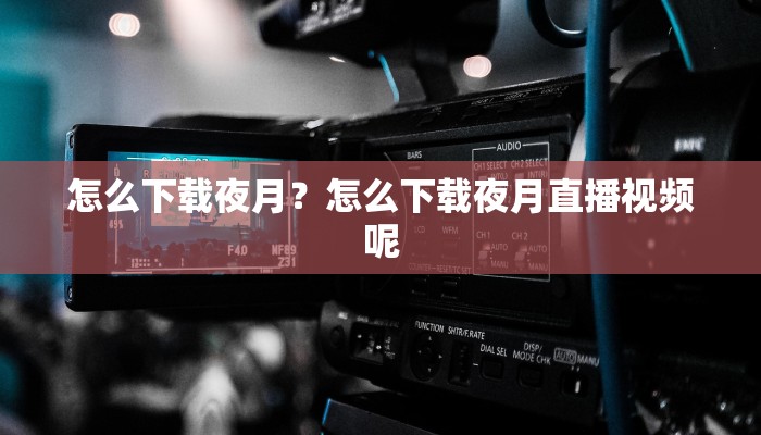 怎么下载夜月？怎么下载夜月直播视频呢