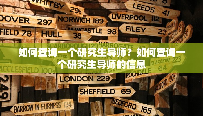 如何查询一个研究生导师？如何查询一个研究生导师的信息