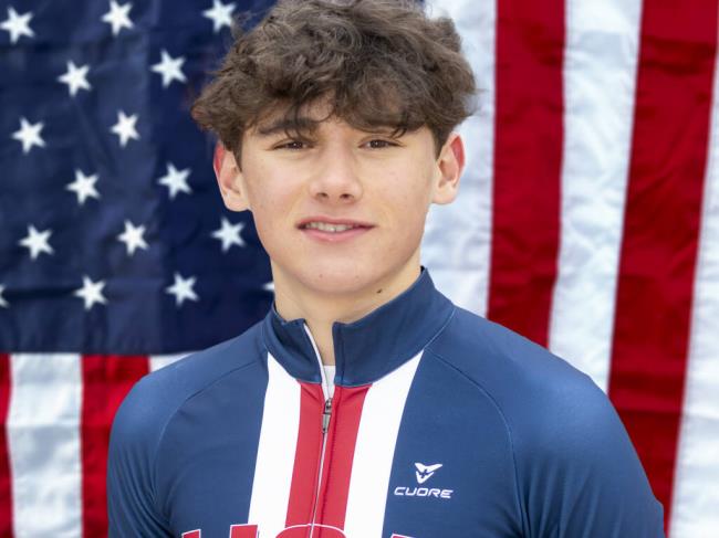 An undated photo provided by USA Cycling shows Magnus White, a 17-year-old who was described as a “rising star” in competitive cycling. White has died after being hit by a car in Colorado while he was training for the world championships, state police and USA Cycling, the sport’s governing body, said. (USA Cycling via The New York Times)  --