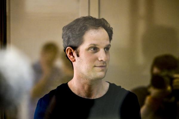 Wall Street Journal reporter Evan Gershkovich, a U.S. citizen, appears at the Moscow court on June 22 to appeal the decision to keep him in a former KGB prison.