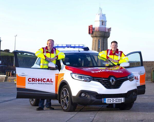 Dr Paul Campbell with his fellow CRITICAL volunteer Dr Daragh Mathews. Picture: Patrick Browne