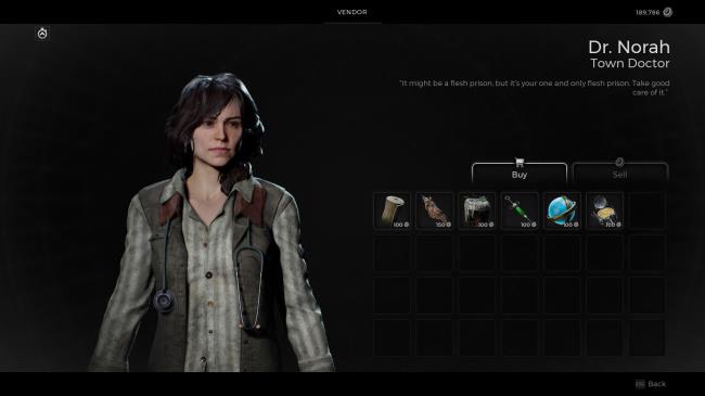 Dr. Norah shop in Remnant 2