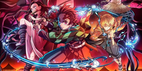 Demon Slayer's Tanjiro, Nezuko and Zenitsu, from the season 2 key visual.