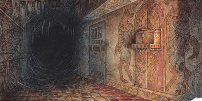 False Entrance down a dark corridor in the Tomb Of Horrors