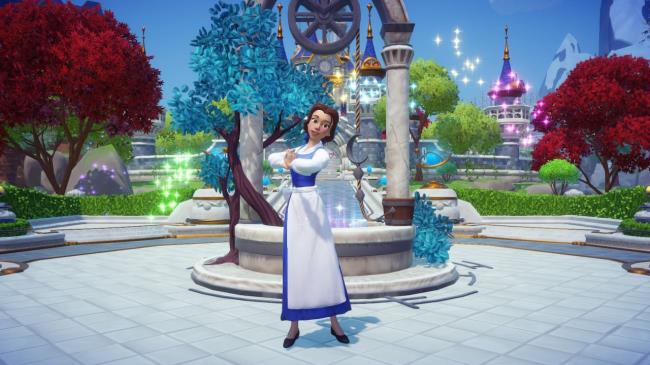 Welcoming Belle to the village in Disney Dreamlight Valley