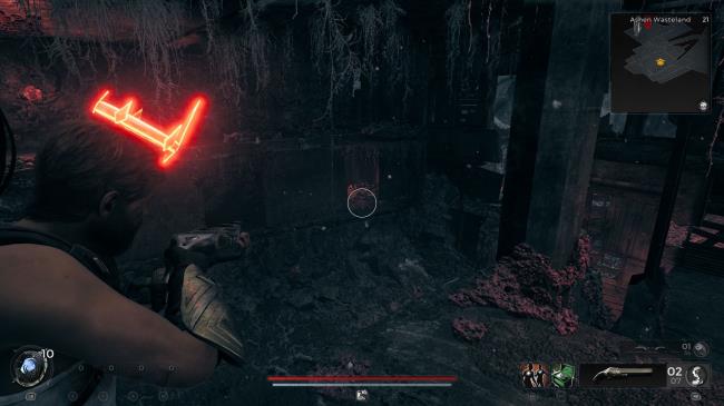 Playing showing the locatipn of the Reaping Stone Ring in Remnant 2