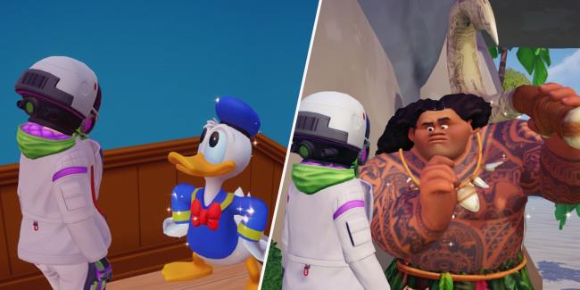 Buzz and the Avatar in Disney Dreamlight Valley