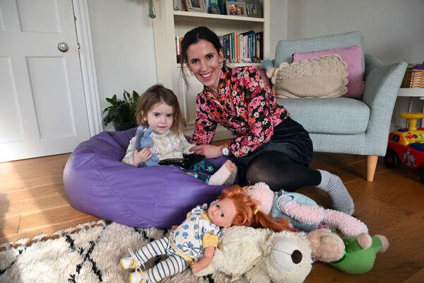 Lung cancer patient Marina Wild pictured with her toddler May at their home in Spiddeal. Photo: Ray Ryan