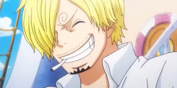 Sanji smiles in One Piece